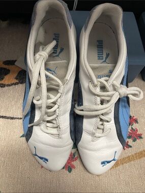 Puma Speed Cat white leather blue suede wn’s US 8.5